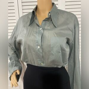 Vince Pale Sage Green Button-Down Shirt